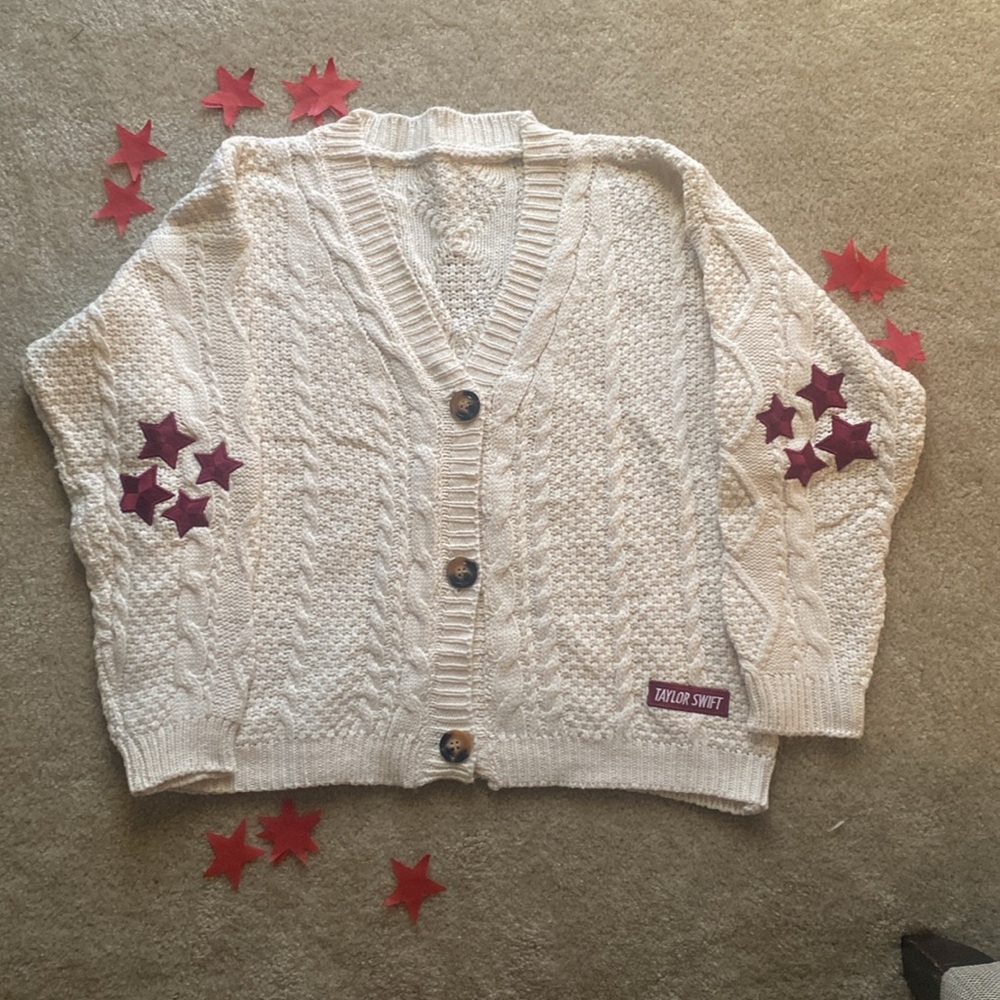 Never worn Taylor Swift Red cardigan size M/L